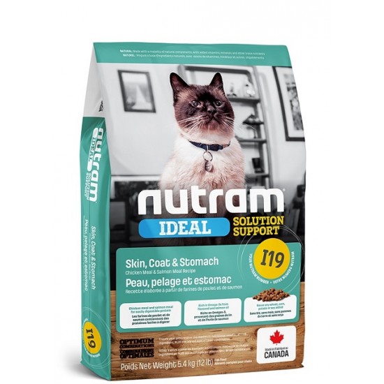 Nutram (I-19) Chat sensible (Peau, Pelage & Estomac) 1.13 kg